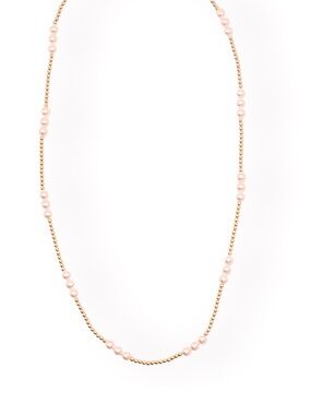 Beaded Blondes 16 Inch Gold ILY Pearl Necklace